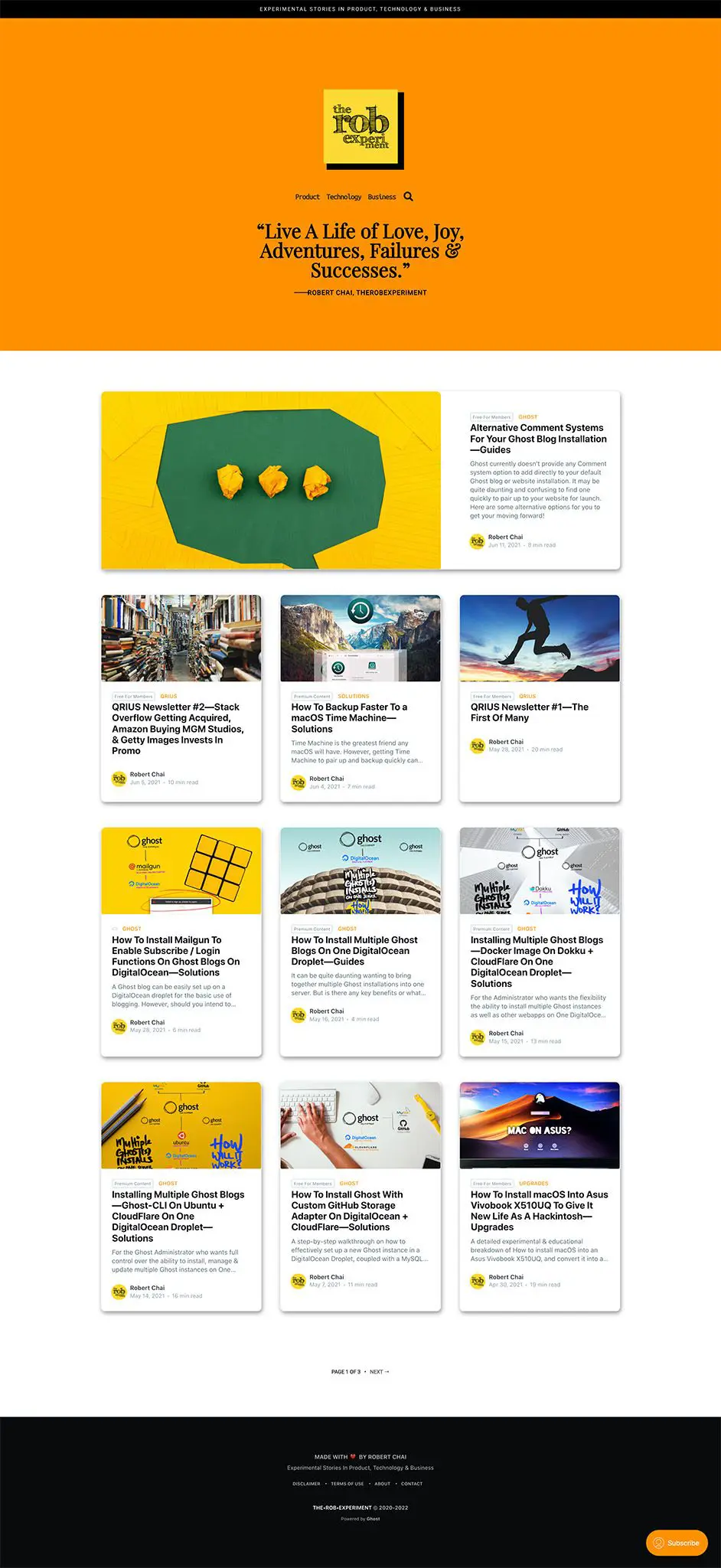 [TheRobExperiment] Technical Blog - v6.0