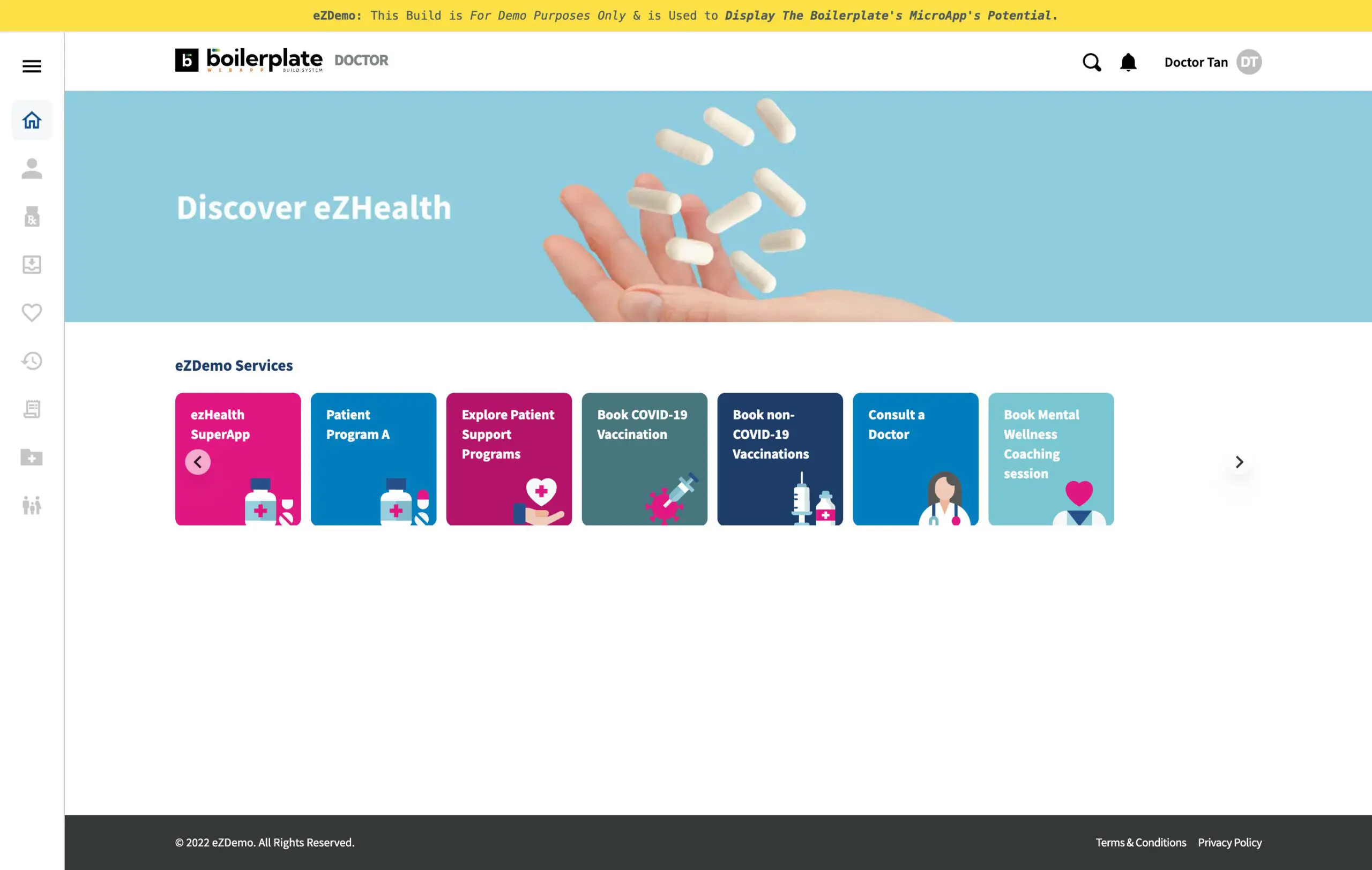 [Zuellig] Boilerplate WebApp - Authenticated Homepage