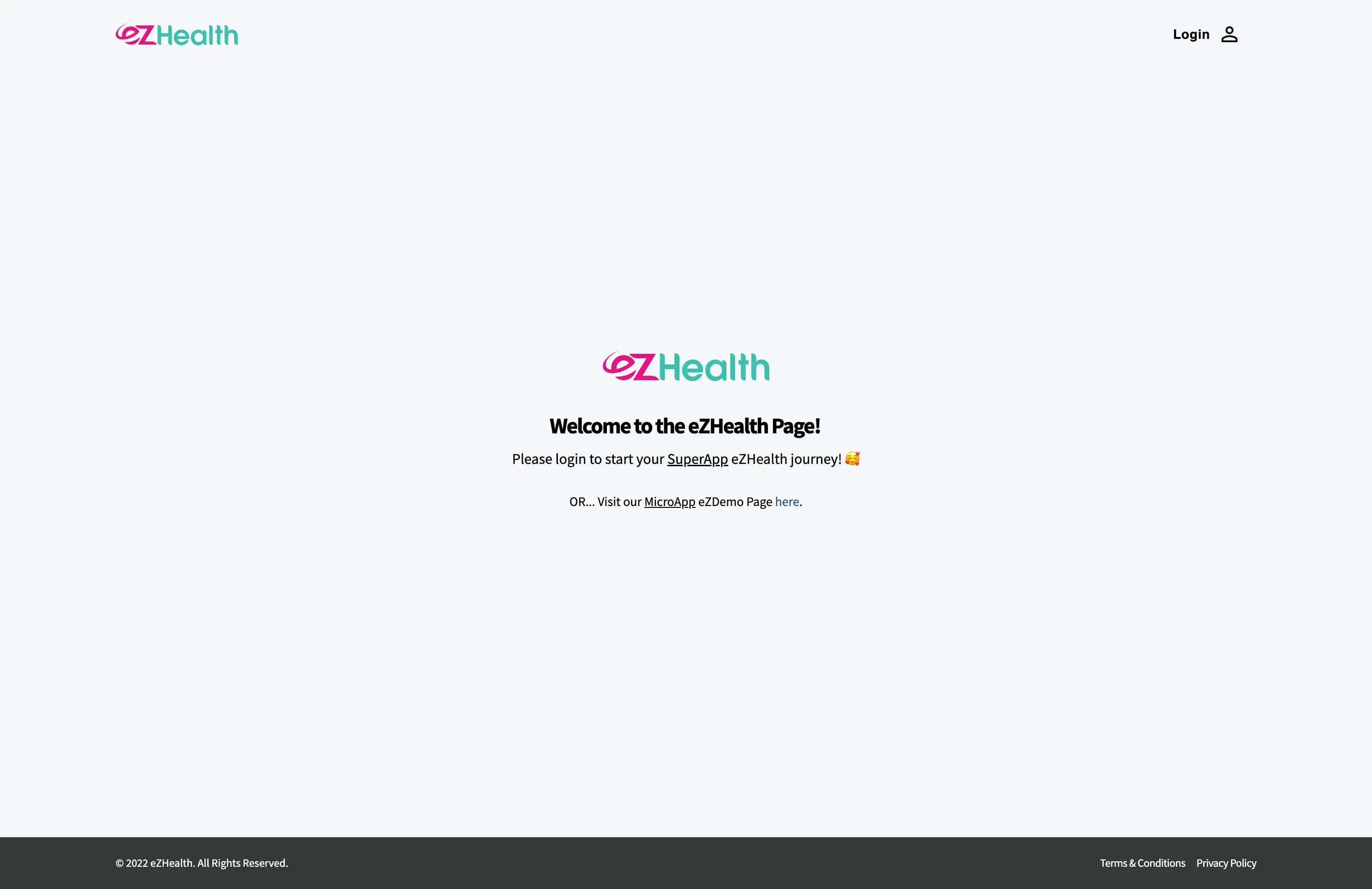 [Zuellig] Boilerplate WebApp - SuperApp - EZHealth - UnAuthenticated Homepage