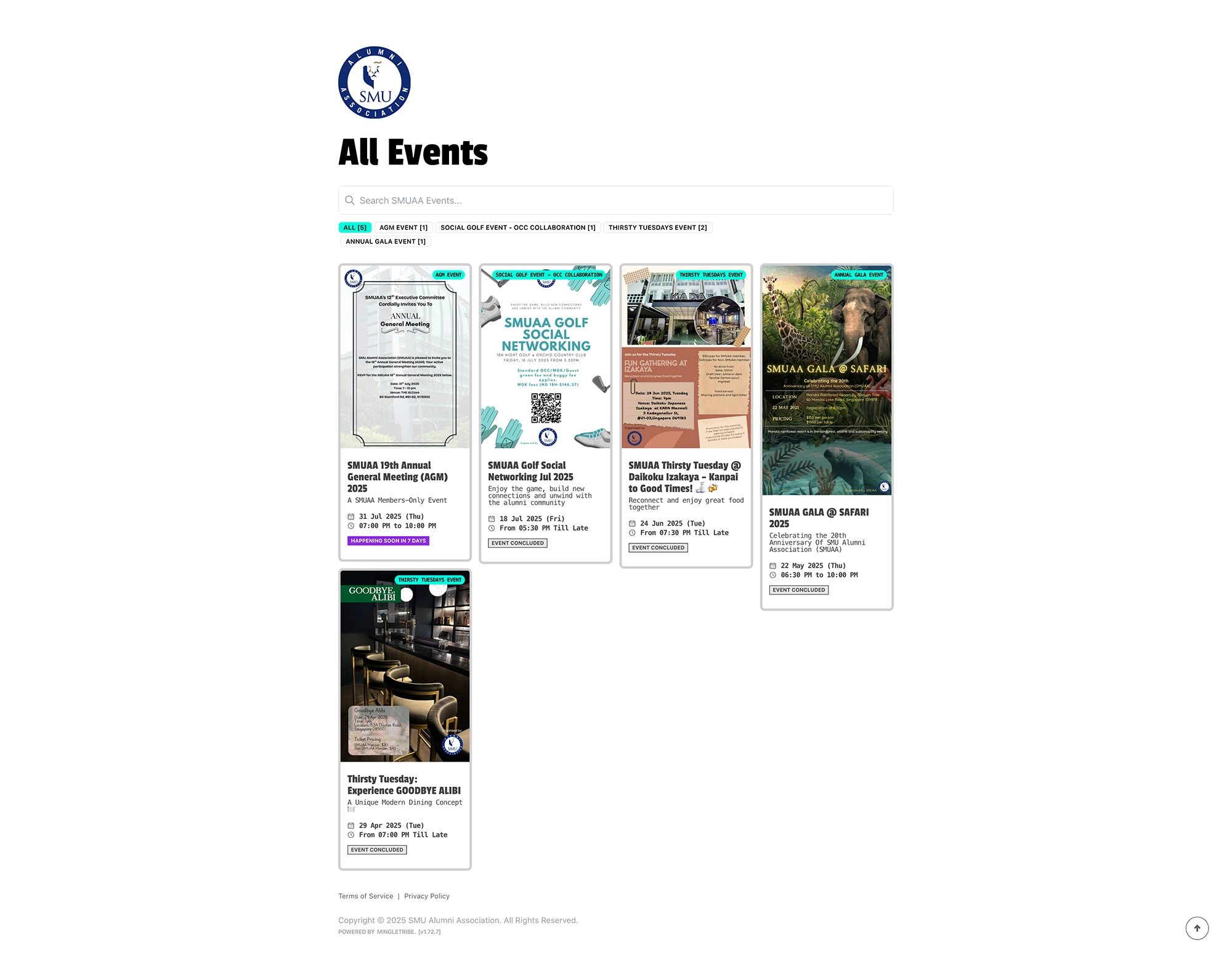 [MingleTribe] Community-Builder Turnkey-Solutions WebApp - MingleMemberships - All Events Page